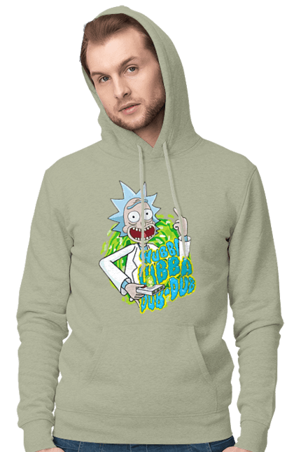 Чоловіче худі з принтом "Рік та Морті". Rick and morty, мультфільм, наукова фантастика, пригоди, рік, рік і морті, трагікомедія, чорний гумор. 2070702