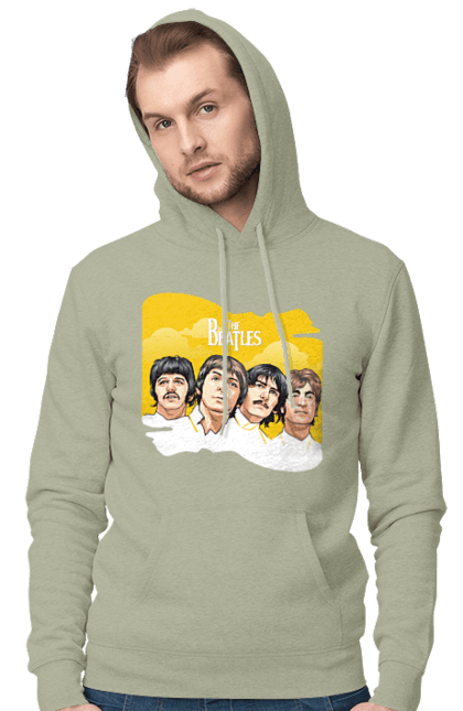 Men's hoodie with prints The Beatles. Beatles, george harrison, john lennon, liverpool four, music, paul mccartney, ringo starr. 2070702