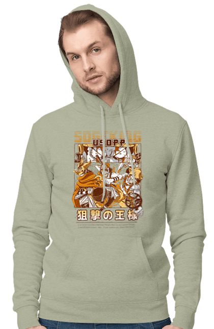 Men's hoodie with prints One Piece Usopp. Anime, manga, one piece, sniper, straw hat pirates, usopp. 2070702