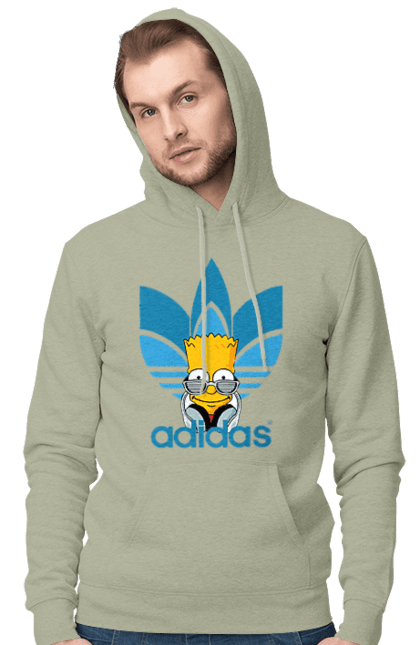 Чоловіче худі з принтом "Adidas Барт". Adidas, bart, адідас, барт, мультфільм, серіал, сімпсон. 2070702