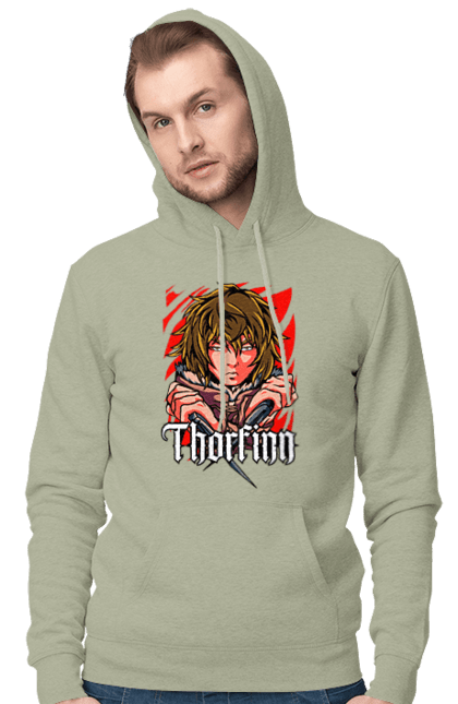 Men's hoodie with prints Vinland Saga Thorfinn. Anime, manga, thorfinn, vinland saga. 2070702