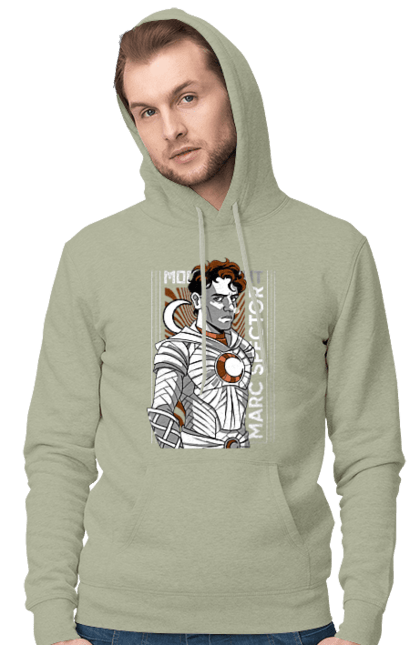 Men's hoodie with prints Moon Knight. Marc spector, marvel, mcu, moon knight, series, steven grant, tv show. 2070702