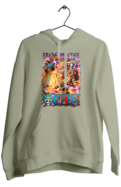 Men's hoodie with prints One Piece Portgas D. Ace. Anime, fire fist, gol d. ace, manga, one piece, portgas d. ace, straw hat pirates. 2070702