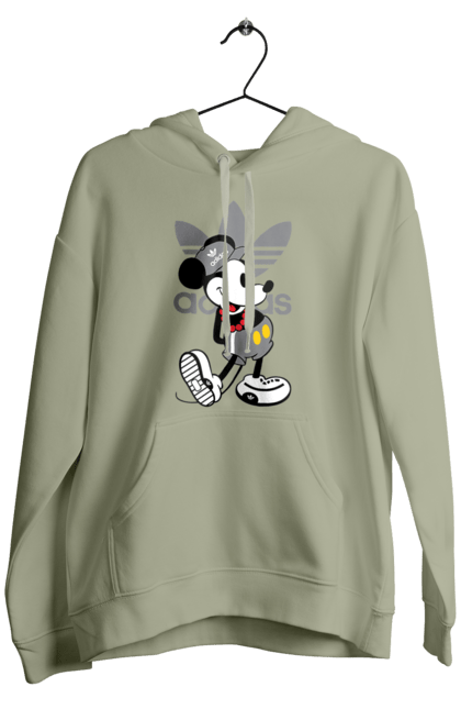 Чоловіче худі з принтом "Adidas Міккі Маус". Adidas, mickey mouse, адідас, дісней, міккі, міккі маус, мультфільм. 2070702