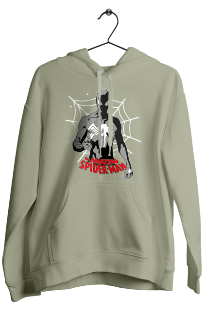 Men's hoodie with prints Spider man. Cinema, comics, marvel, marvel comics, peter parker, spiderman, superhero. 2070702