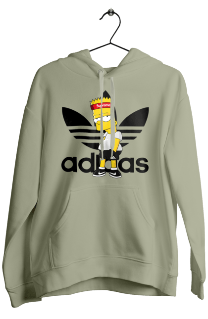 Чоловіче худі з принтом "Adidas Барт". Adidas, bart, адідас, барт, мультфільм, серіал, сімпсон. 2070702