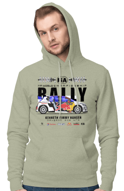 Чоловіче худі з принтом "Red Bull Rally". Rally, red bull, авто, автомобіль, гонка, ралі, ред булл, редбул, спорт. 2070702