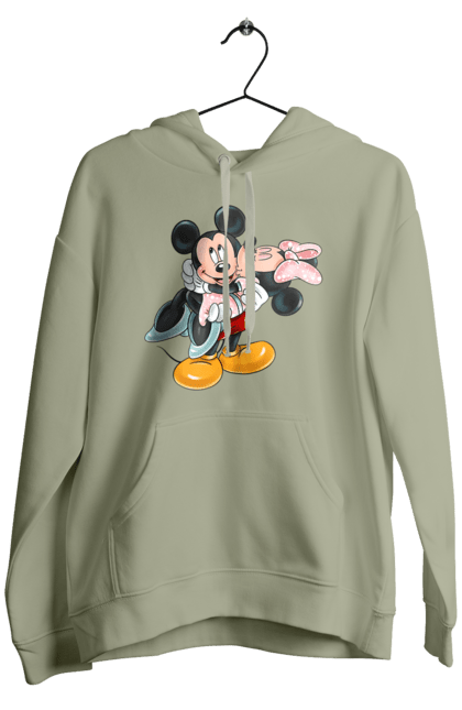 Мужское худи с принтом Микки Маус и Минни Маус. Mickey mouse, minnie mouse, дисней, микки, микки маус, минни маус, мультфильм. 2070702