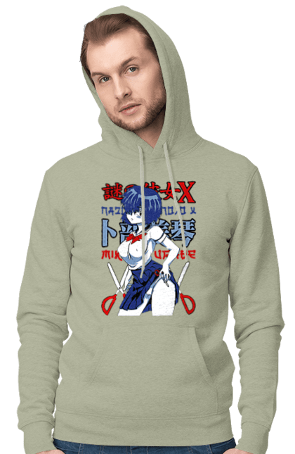 Men's hoodie with prints Mysterious Girlfriend X Mikoto Urabe. Anime, comedy, manga, mikoto urabe, mysterious girl, mysterious girlfriend x, romance, school. 2070702