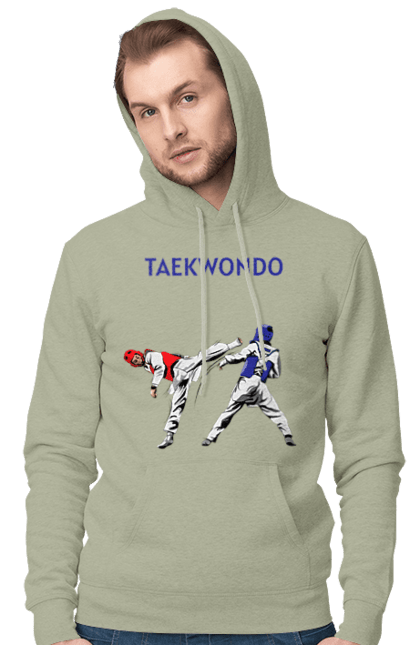 Men's hoodie with prints Taekwondo. Korea, martial arts, sport, taekwondo, training. 2070702