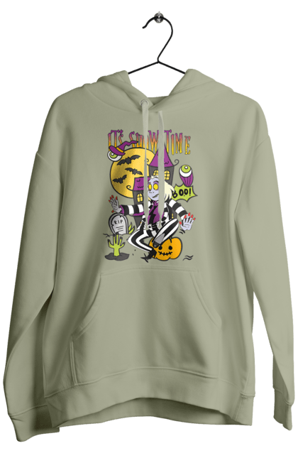 Men's hoodie with prints Beetlejuice. Beetlejuice, comedy, ghost, horror, movie, tim burton, warner bros. 2070702