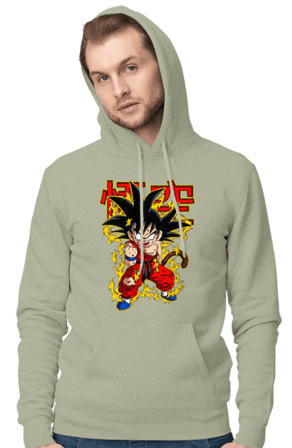 Men's hoodie with prints Dragon Ball Son Goku. Anime, dragon ball, goku, manga, son goku, tv series. 2070702