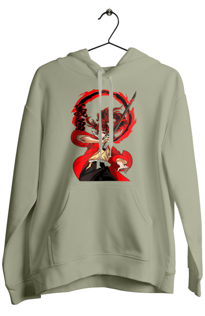 Men's hoodie with prints Demon Slayer Yoriichi Tsugikuni. Anime, demon slayer, manga, tsugikuni, yoriichi, yoriichi tsugikuni. 2070702