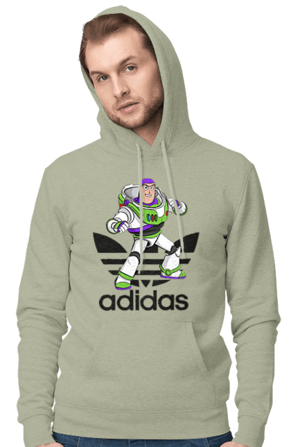 Чоловіче худі з принтом "Adidas Базз Лайтер". Adidas, buzz lightyear, toy story, адідас, базз лайтер, історія іграшок, мультфільм. 2070702