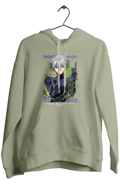 Men's hoodie with prints Evangelion Kaworu. Anime, evangelion, eve, kaworu, kaworu nagisa, manga, neon genesis evangelion, nerve, tv series. 2070702