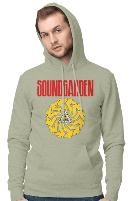 Men's hoodie with prints Soundgarden. Alternative rock, group, grunge, hard rock, metal, music, rock, sound garden, soundgarden. 2070702