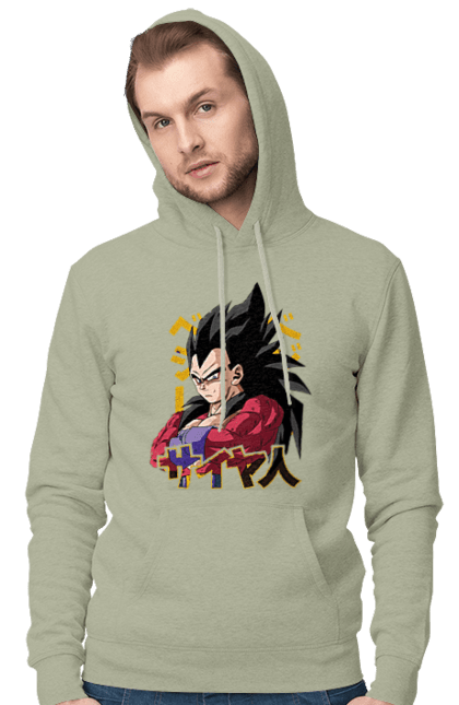 Чоловіче худі з принтом "Перли дракона Вегета". Anime, dragon ball, goku, manga, vegeta, аніме, вегета, гоку, манга, перли дракона. 2070702