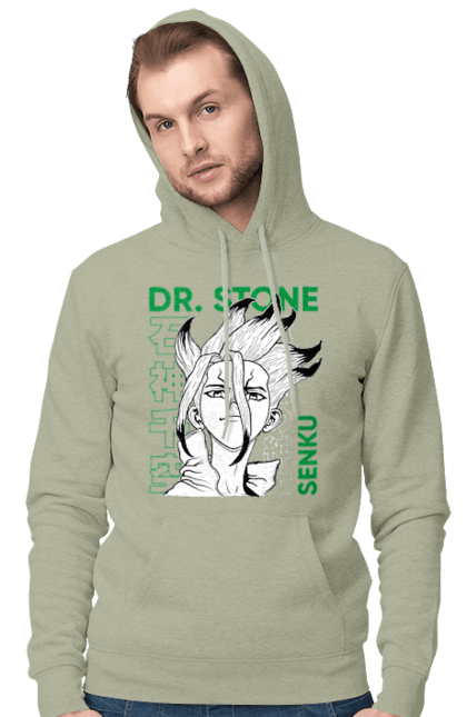 Men's hoodie with prints Dr. Stone Senku. Anime, dr. stone, ishigami, manga, senku, senku ishigami. 2070702