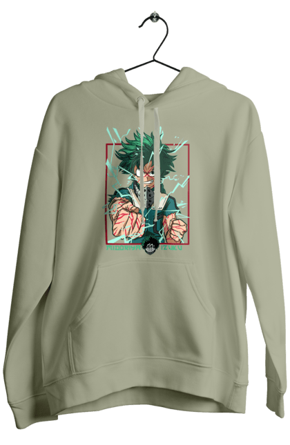 Чоловіче худі з принтом "Моя академія героїв Мідорія". Izuku, midoriya, my hero academia, аніме, ізуку мідорія, манга, мідорія, моя геройська академія. 2070702