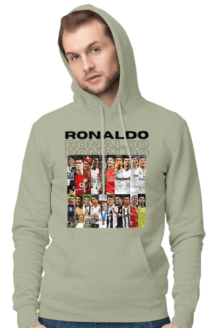 Men's hoodie with prints Cristiano Ronaldo. Attacker, captain, cristiano ronaldo, football, sport, sportsman. 2070702