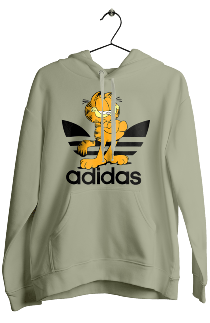 Чоловіче худі з принтом "Adidas Гарфілд". Adidas, garfield, адідас, гарфілд, голод, кінокомедія, кіт, комедія, фільм. 2070702