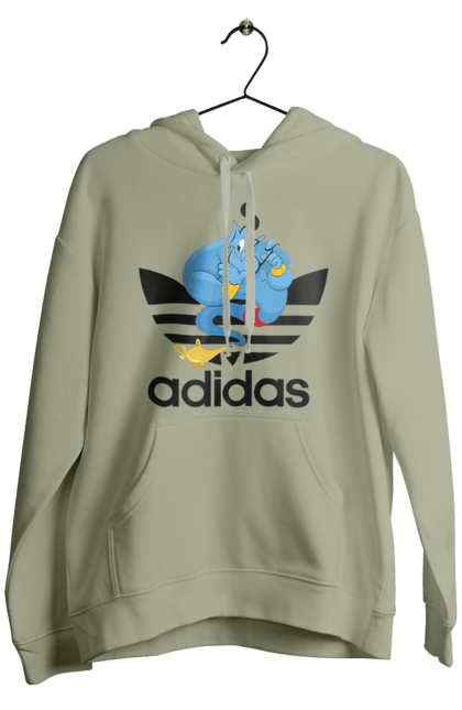 Чоловіче худі з принтом "Adidas Джин". Adidas, aladdin, genie, адідас, аладдін, джин, джині, мультфільм, персонаж. 2070702