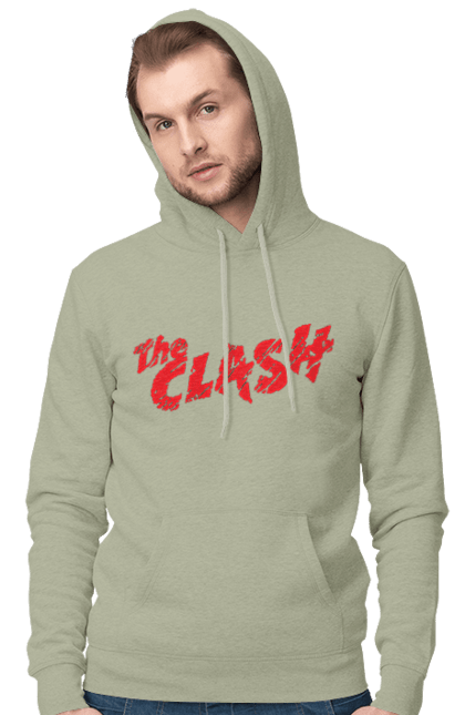 Men's hoodie with prints The Clash. Clash, dub, group, music, punk, punk rock, reggae, rock, rock`n`roll. 2070702