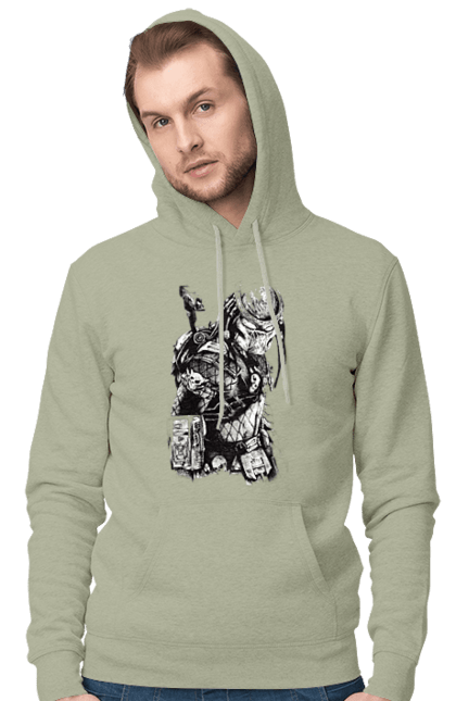 Men's hoodie with prints The Predator. Alien, cinema, film, predator, thriller. 2070702