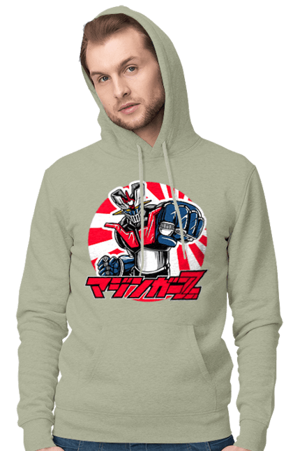 Men's hoodie with prints Mazinger Z Grendizer. Anime, goldorak, goldrake, grendizer, manga, mazinger z, mecha, robots. 2070702