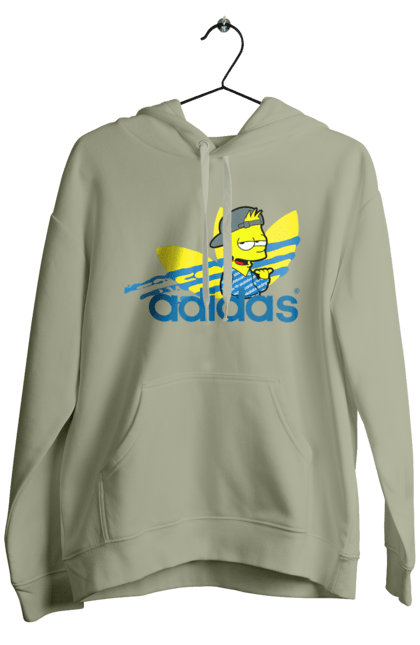 Чоловіче худі з принтом "Adidas Барт". Adidas, bart, адідас, барт, мультфільм, серіал, сімпсон. 2070702