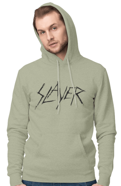 Чоловіче худі з принтом "Slayer". Slayer, грув метал, група, метал група, музика, ню метал, спід метал, треш метал, череп. 2070702