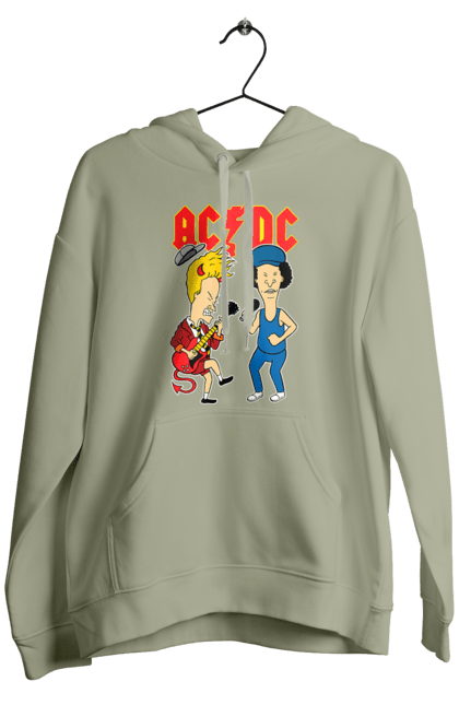 Men's hoodie with prints AC/DC. Ac dc, acd, blues rock, group, hard rock, music, rock n roll. 2070702