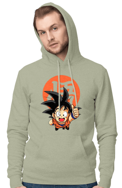 Men's hoodie with prints Dragon Ball Son Goku. Anime, dragon ball, goku, manga, son goku, tv series. 2070702