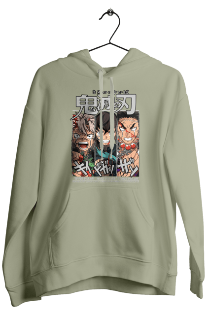 Men's hoodie with prints Demon Slayer Sanemi Muichiro Gyomei. Anime, demon slayer, gyomei, himejima, kimetsu no yaiba, manga, muichiro, sanemi. 2070702