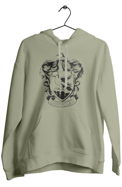 Men's hoodie with prints Harry Potter Ravenclaw. Faculty, franchise, harry potter, hogwarts, hogwarts, ravenclaw. 2070702