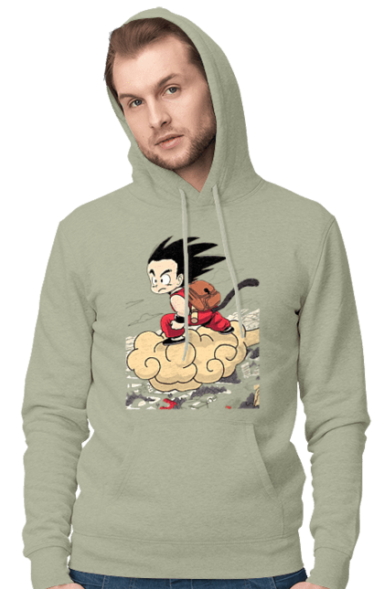 Men's hoodie with prints Dragon Ball Son Goku. Anime, dragon ball, goku, manga, son goku, tv series. 2070702