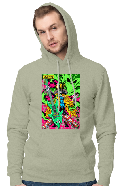 Men's hoodie with prints One Piece Brook. Anime, brook, manga, one piece, soul king, straw hat pirates. 2070702