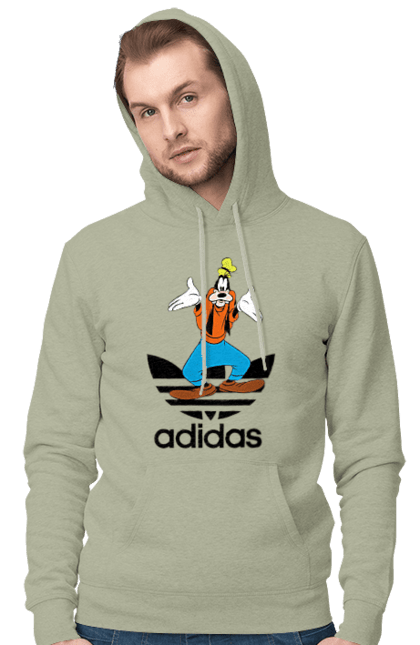 Чоловіче худі з принтом "Adidas Гуфі". Adidas, goofy, адідас, гуфі, мультсеріал, мультфільм, пес, собака. 2070702