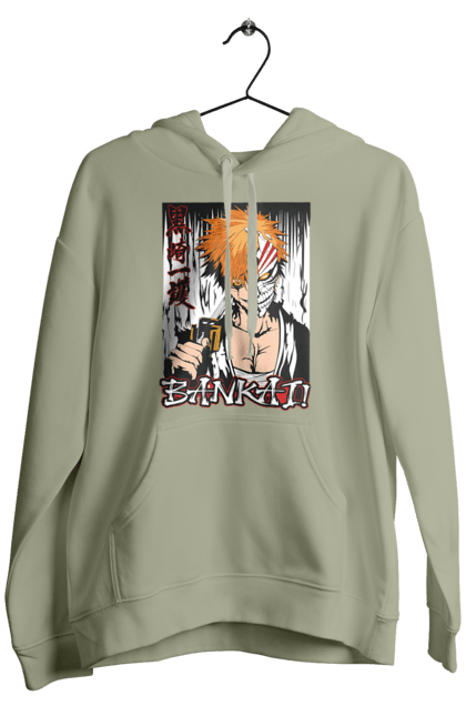 Чоловіче худі з принтом "Бліч Куросакі Ічіґо". Anime, bleach, ichigo kurosaki, manga, аніме, бліч, ічіго, куросакі ічіґо, манга. 2070702