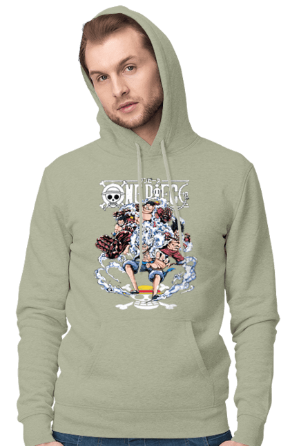 Чоловіче худі з принтом "Ван Піс Луффі". Luffy, one piece, аніме, ван піс, великий куш, луффі, манга, монки де луффі, пірати. 2070702