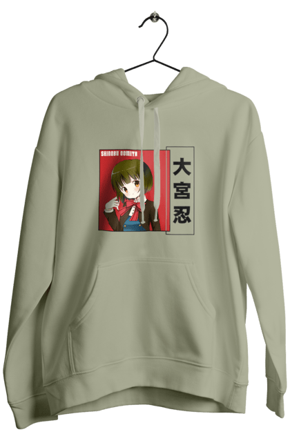 Men's hoodie with prints Kiniro Mosaic Shinobu Omiya. Anime, gold mosaic, kiniro mosaic, kinmoza, manga, shinobu, shinobu omiya. 2070702