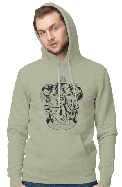 Men's hoodie with prints Harry Potter Gryffindor. Faculty, franchise, gryffindor, gryffindor, harry potter, harry potter, hogwarts. 2070702