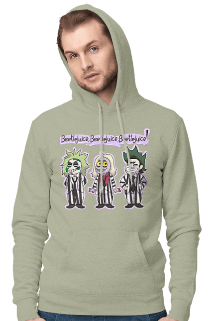 Men's hoodie with prints Beetlejuice. Beetlejuice, comedy, ghost, horror, movie, tim burton, warner bros. 2070702