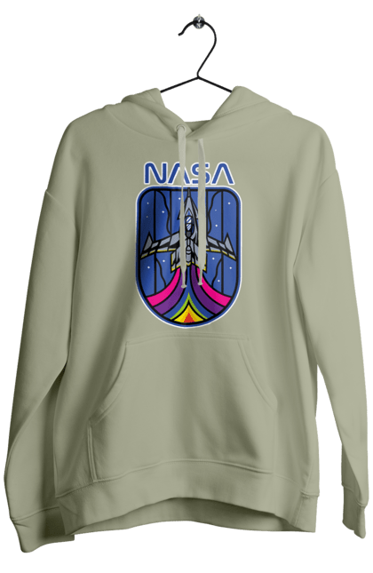 Men's hoodie with prints NASA. Aeronautics, astronautics, aviation, nasa, research, rocket, science, space, technologies, usa. 2070702