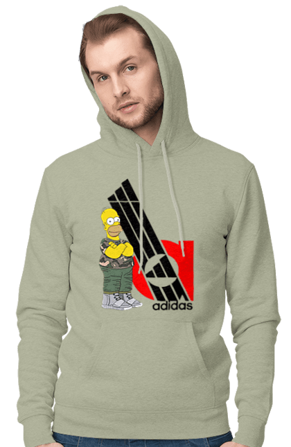 Чоловіче худі з принтом "Adidas Гомер". Adidas, homer, simpson, адідас, гомер, мультсеріал, серіал, симпсони, сімпсон. 2070702