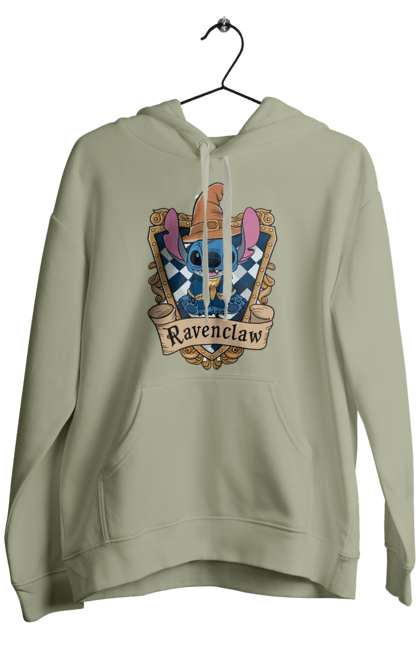 Men's hoodie with prints Stich Ravenclaw. Faculty, franchise, harry potter, hogwarts, ravenclaw, stich. 2070702