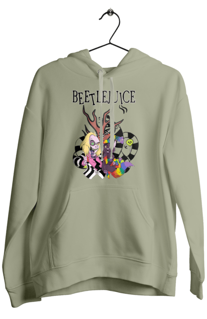 Men's hoodie with prints Beetlejuice. Beetlejuice, comedy, ghost, horror, movie, tim burton, warner bros. 2070702