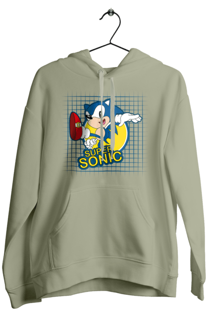 Чоловіче худі з принтом "Сонік". Sega, sonic, sonic the hedgehog, відеогра, комікс, мульстеріал, сонік, талисман. 2070702