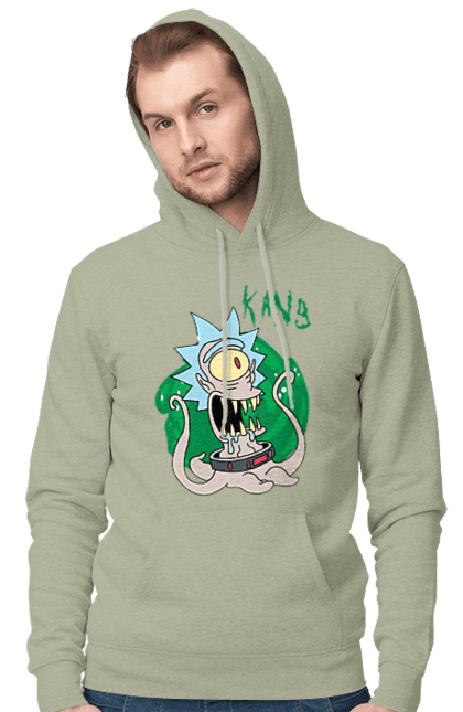 Чоловіче худі з принтом "Рік та Морті". Rick and morty, мультфільм, наукова фантастика, пригоди, рік, рік і морті, трагікомедія, чорний гумор. 2070702