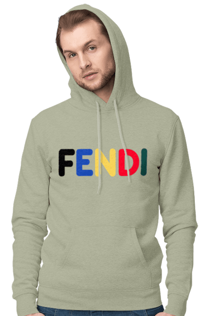 Чоловіче худі з принтом "Fendi". Fendi, lvmh, бренд, будинок моди, італія, люкс, мода, одяг, сумка, фенді. 2070702